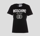 Moschino - FRANELA CUELLO REDONDO Y MANGA CORTA CON ESTAMPADO FRONTAL