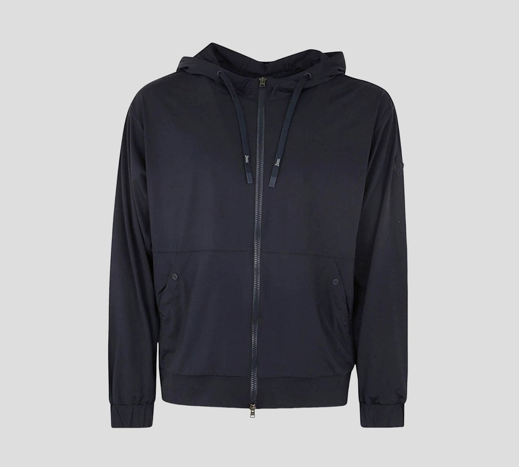 Herno - CHAQUETA BOMBER CON HOODIE Y CIERRE FRONTAL