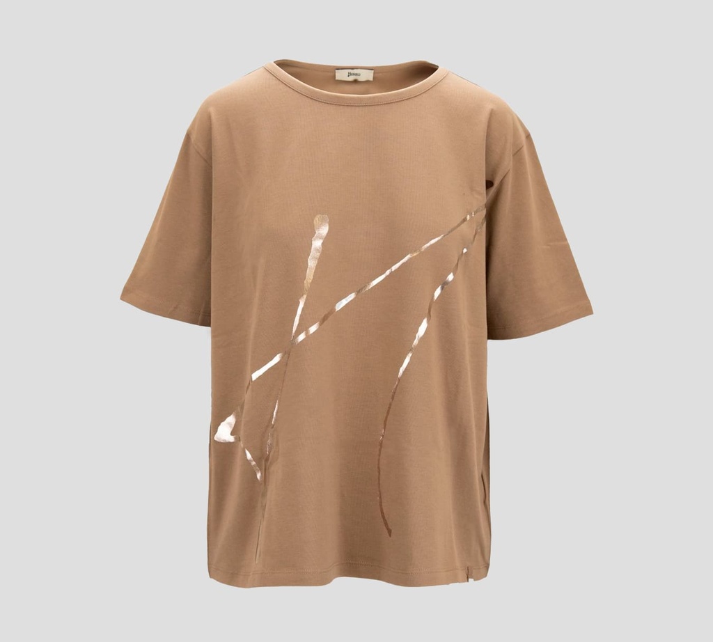 Herno - FRANELA CUELLO REDONDO CON ESTAMPADO DE FIRMA