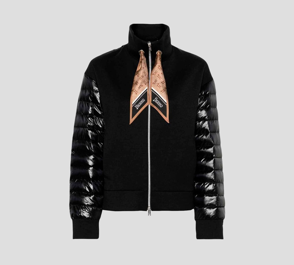 Herno - CHAQUETA PUFFER DE NYLON Y ALGODÓN CON PAÑUELO