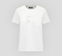 Elisabetta Franchi - FRANELA CUELLO REDONDO CON LOGO BORDADO EN TUL CON RELIEVE