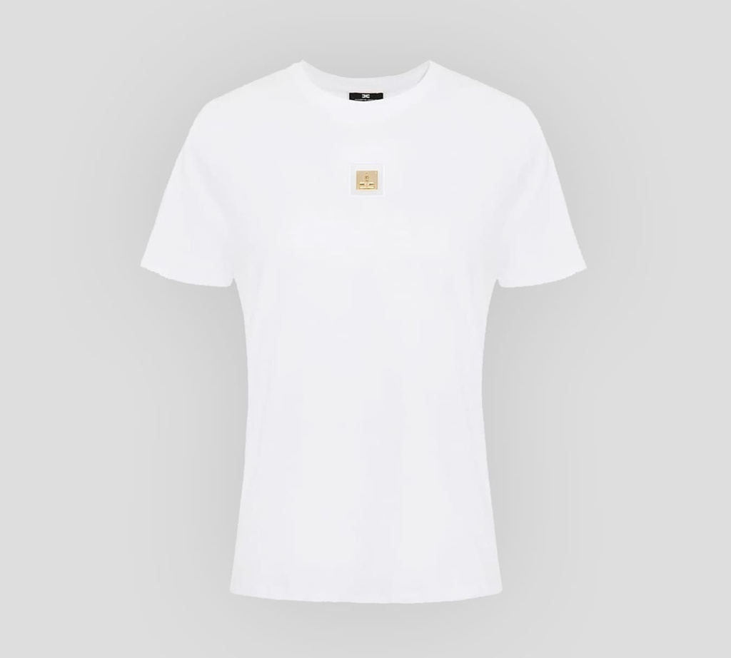 Elisabetta Franchi - FRANELA CUELLO REDONDO CON ESCUDO METÁLICO