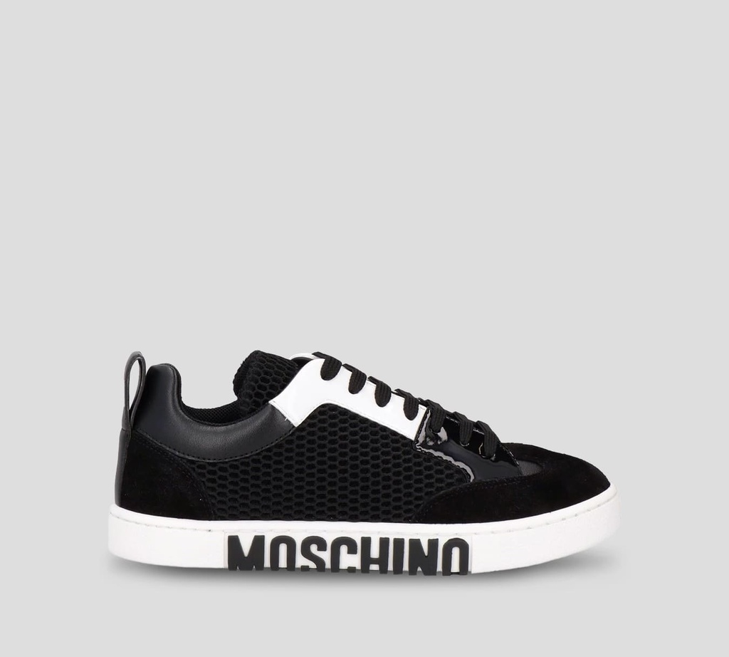 Moschino - SNEAKERS TRENZADOS HECHO EN CUERO, GAMUZA Y MALLA