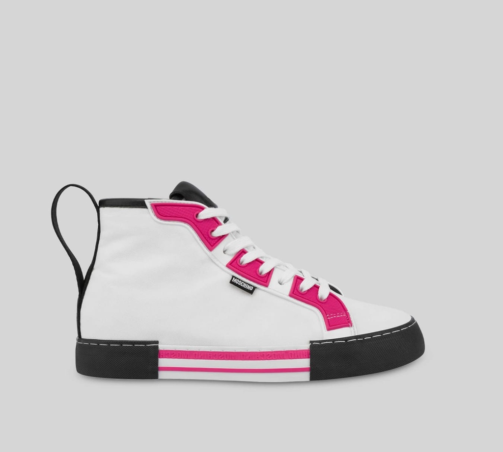 Moschino - BOTÍN DE CUERO TRENZADO CON DETALLES DE COLOR