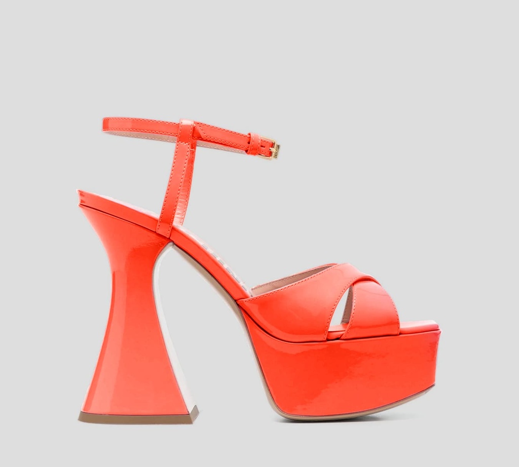 Moschino - SANDALIA DE PLATAFORMA PATENTE CON TACÓN GRUESO