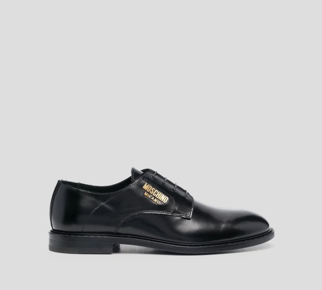 Moschino - ZAPATOS DERBY TRENZADOS CON PLACA MILANO