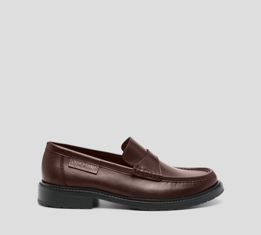 Moschino - MOCASINES  "COLLEGE" CLÁSICOS EN TONO MATE