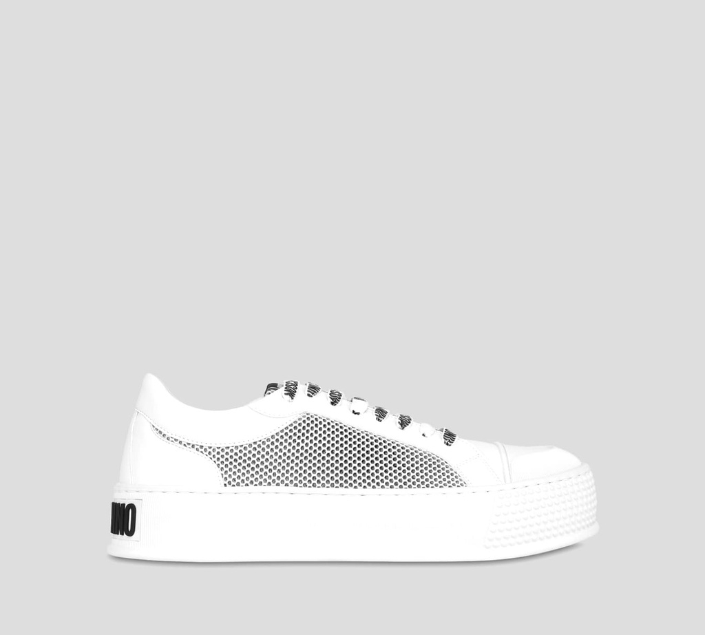 Moschino - SNEAKERS TRENZADOS CON MALLA DE SUELA GRUESA UNICOLOR