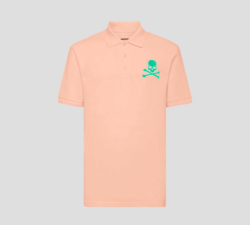 Philipp Plein - POLO EN PUNTO PIQUÉ CON CALAVERA BORDADA