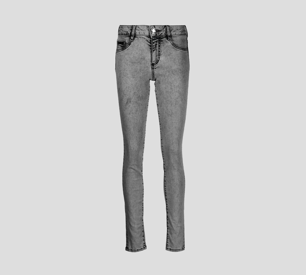 Philipp Plein - SKINNY JEANS CLÁSICO CON DETALLE DE HERRADURA BRILLANTE SOBRE LA PARTE TRASERA