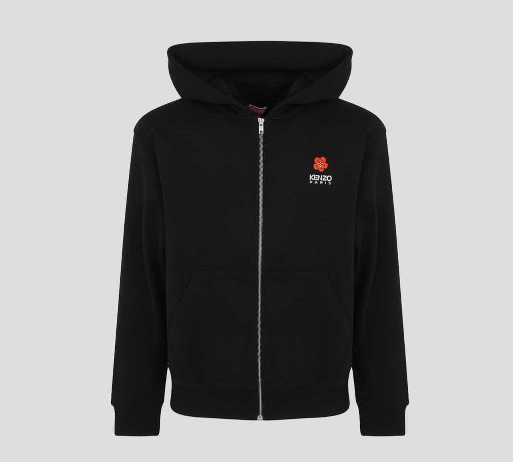 Kenzo - SWEATER HOODIE CLÁSICO CON CIERRE Y BOLSILLOS FRONTALES