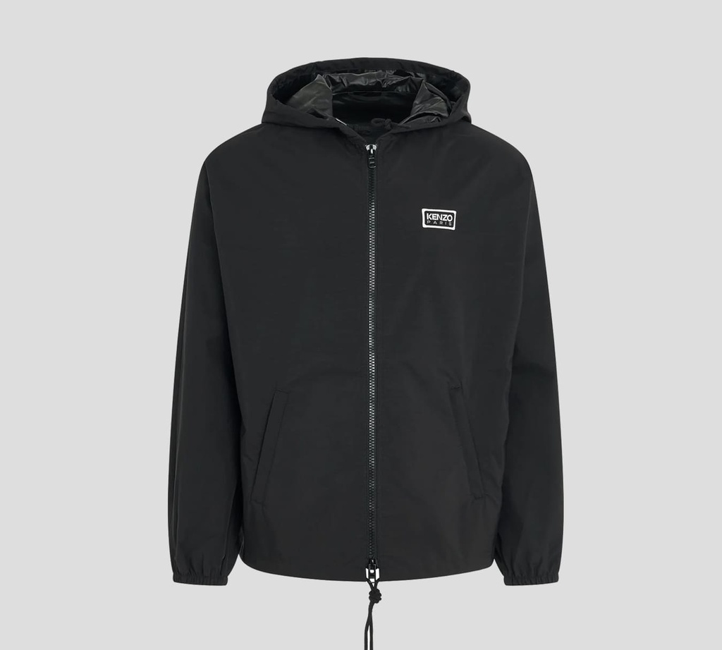 Kenzo - CHAQUETA HODDIE IMPERMEABLE CON AJUSTABLE DE CORDÓN Y CIERRE FRONTAL