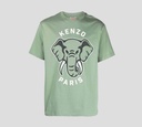 Kenzo - FRANELA CUELLO REDONDO CON ESTAMPADO DE ELEFANTE FRONTAL