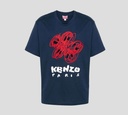 kenzo - FRANELA CUELLO REDONDO CON AMAPOLA FRONTAL BORDADA EN GRANDE
