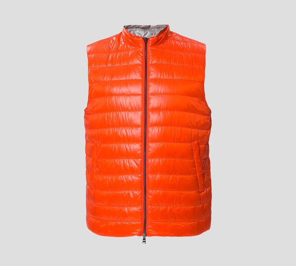 Herno - CHALECO PUFFER REVERSIBLE CON CIERRE FRONTAL Y DOBLE BOLSILLO