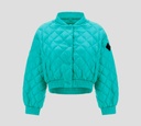 Herno - CHAQUETA BOMBER PUFFER TALLE CORTO DE BOTONES