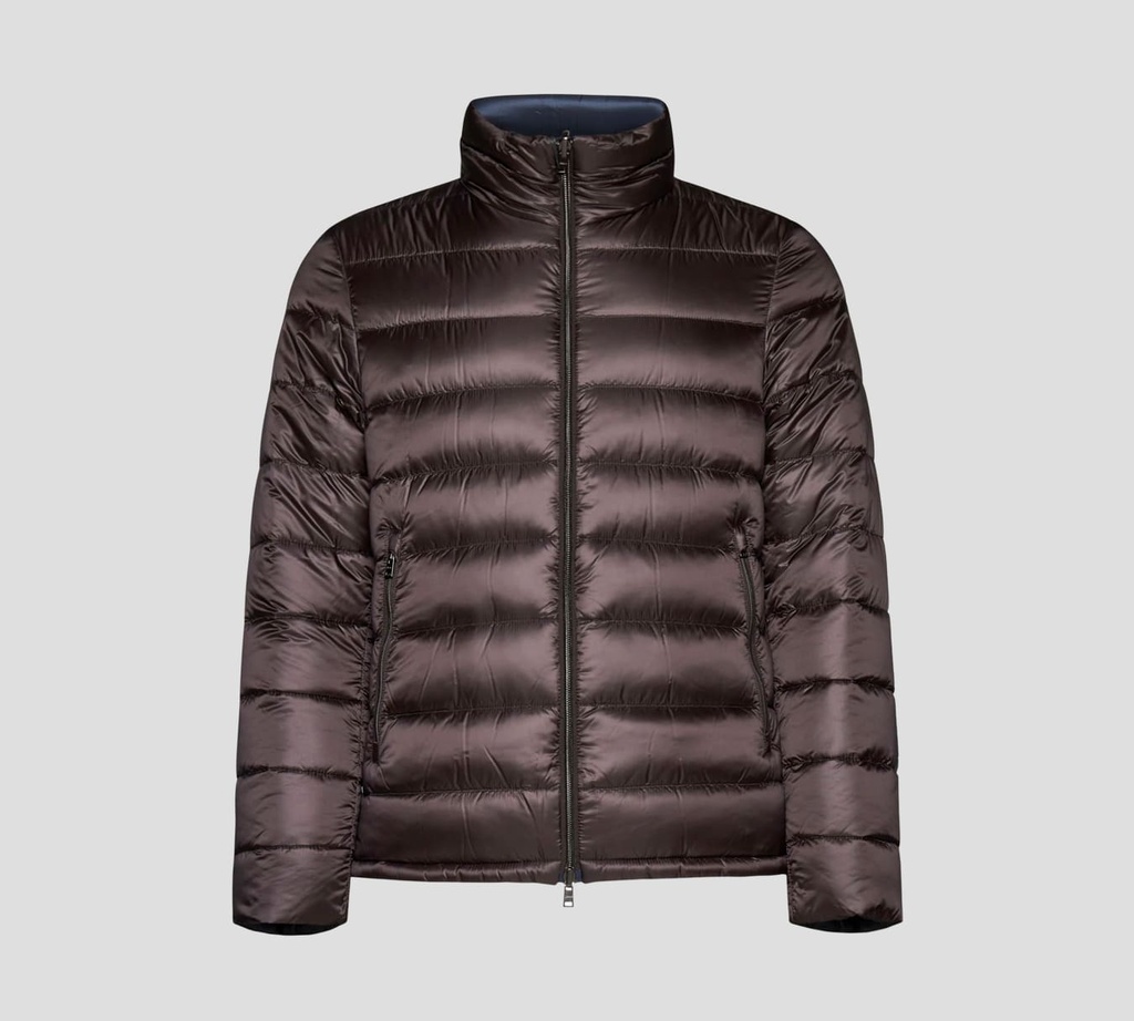 Herno - CHAQUETA PUFFER REVERSIBLE DE NYLON CON CUELLO ALTO Y CIERRE FRONTAL