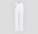 Elisabetta Franchi - MOM JEANS CORTE RECTO CON RASGADOS Y CADENA