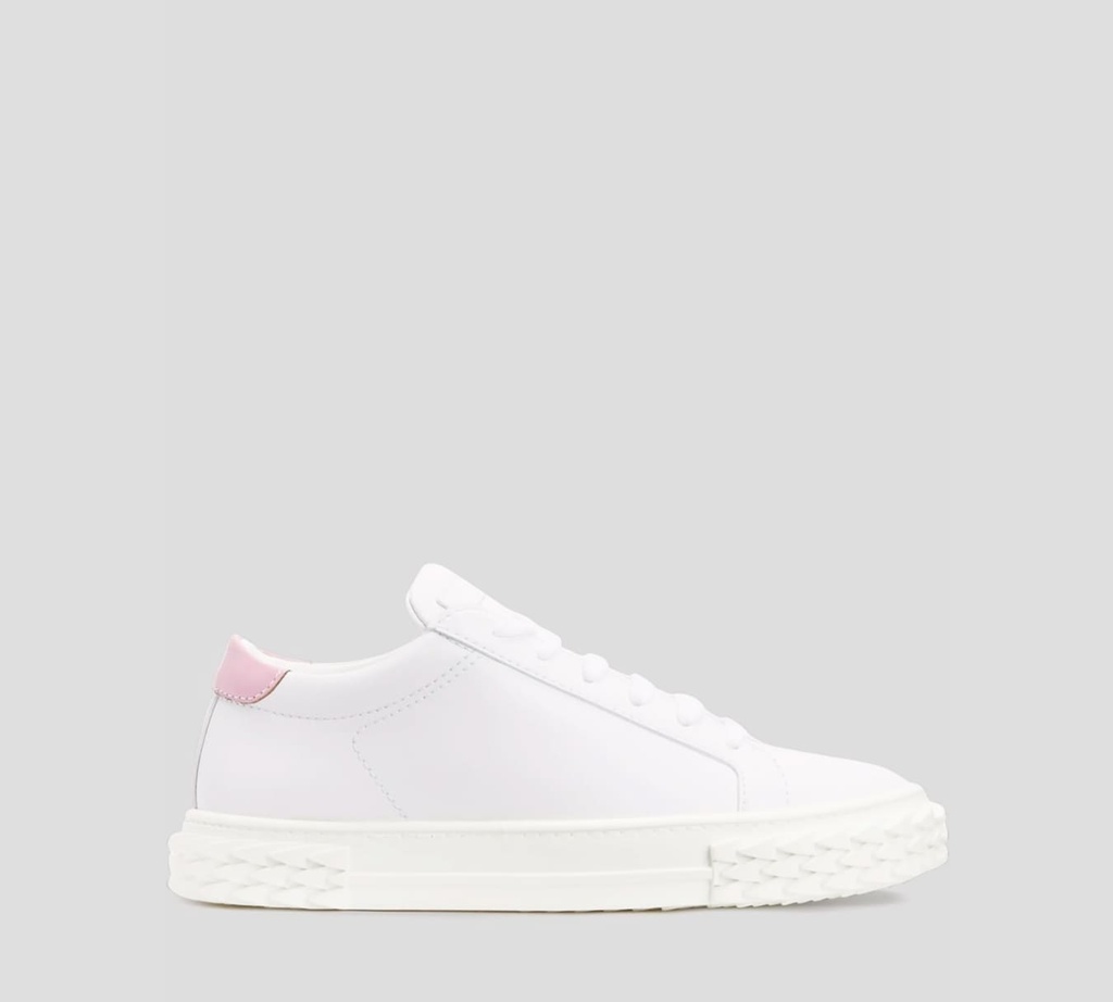 Giuseppe Zanotti - SNEAKERS  RANCHERO UNICOLOR CON DETALLE DE COLOR ROSA