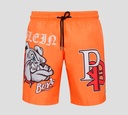 Philipp Plein - SHORT DE PLAYA BULLDOGS CON BANDA ELÁSTICA A LA CINTURA