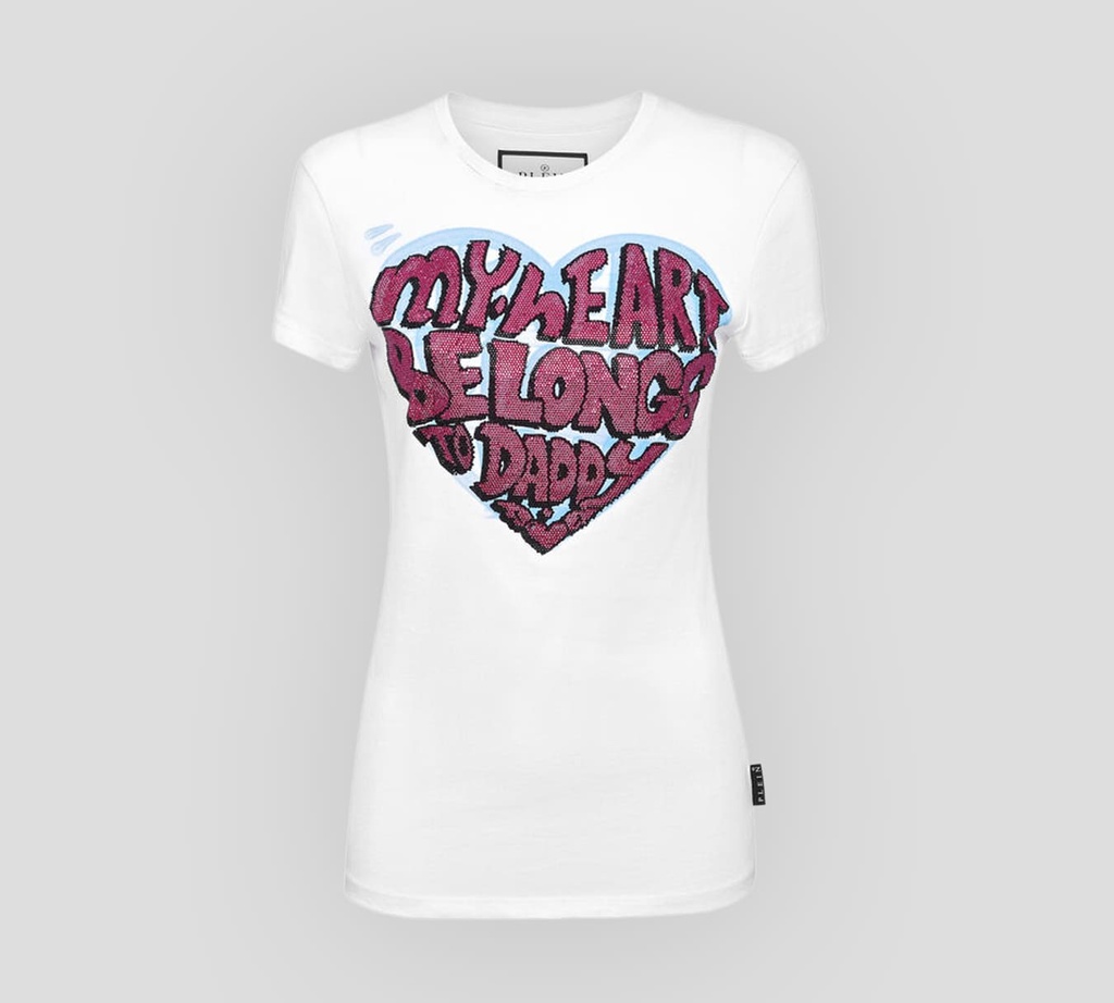 Philipp Plein - FRANELA CUELLO REDONDO PURE LOVE CON PEDRERÍA