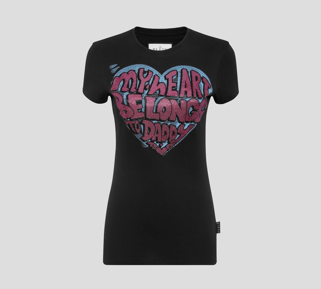 Philipp Plein - FRANELA CUELLO REDONDO PURE LOVE CON PEDRERÍA