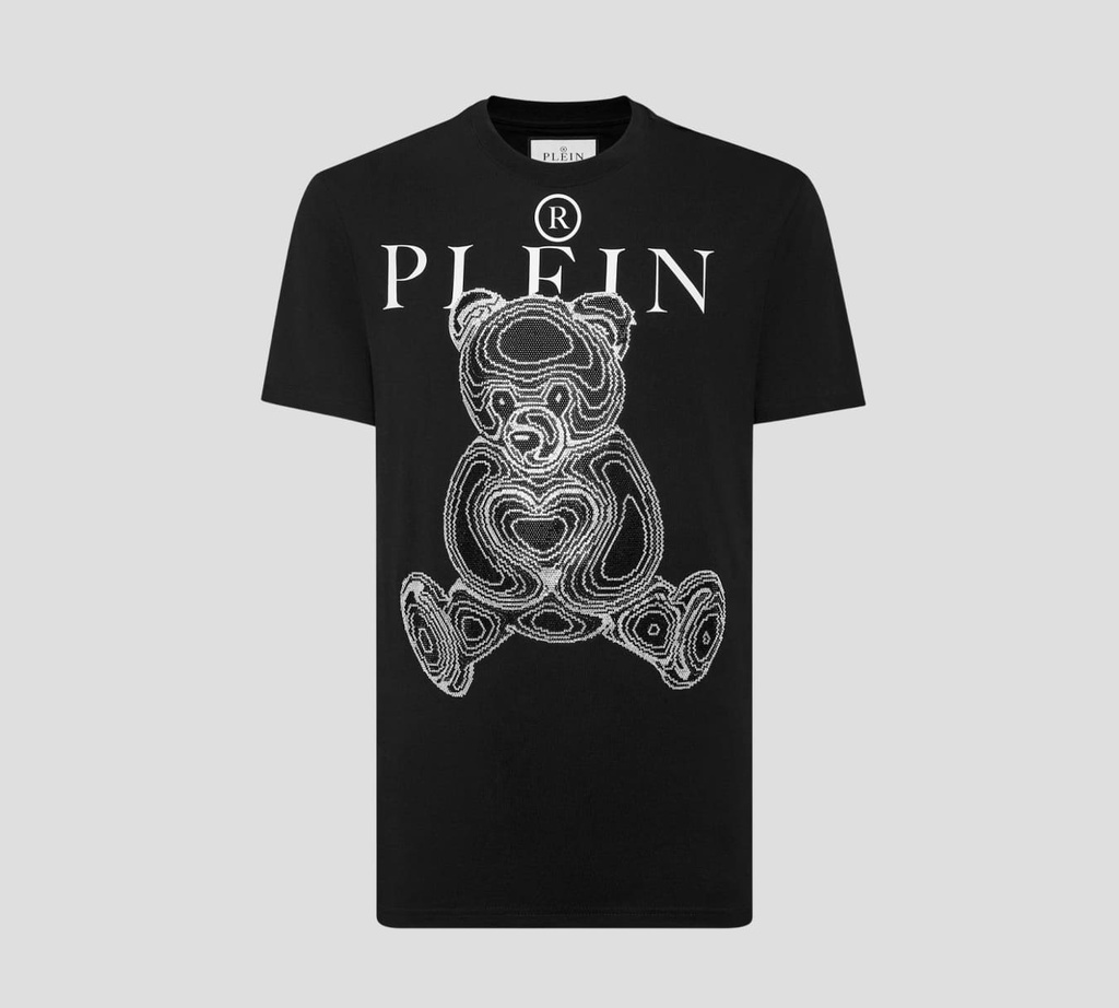 Philipp Plein - FRANELA CUELLO REDONDO TEDDY BEAR CON PEDRERÍA BRILLANTE