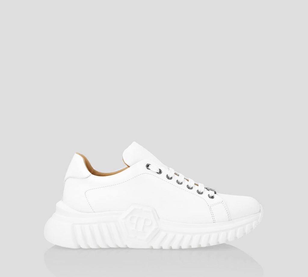 Philipp Plein - SNEAKERS LO-TOP DE CUERO SIN DETALLE
