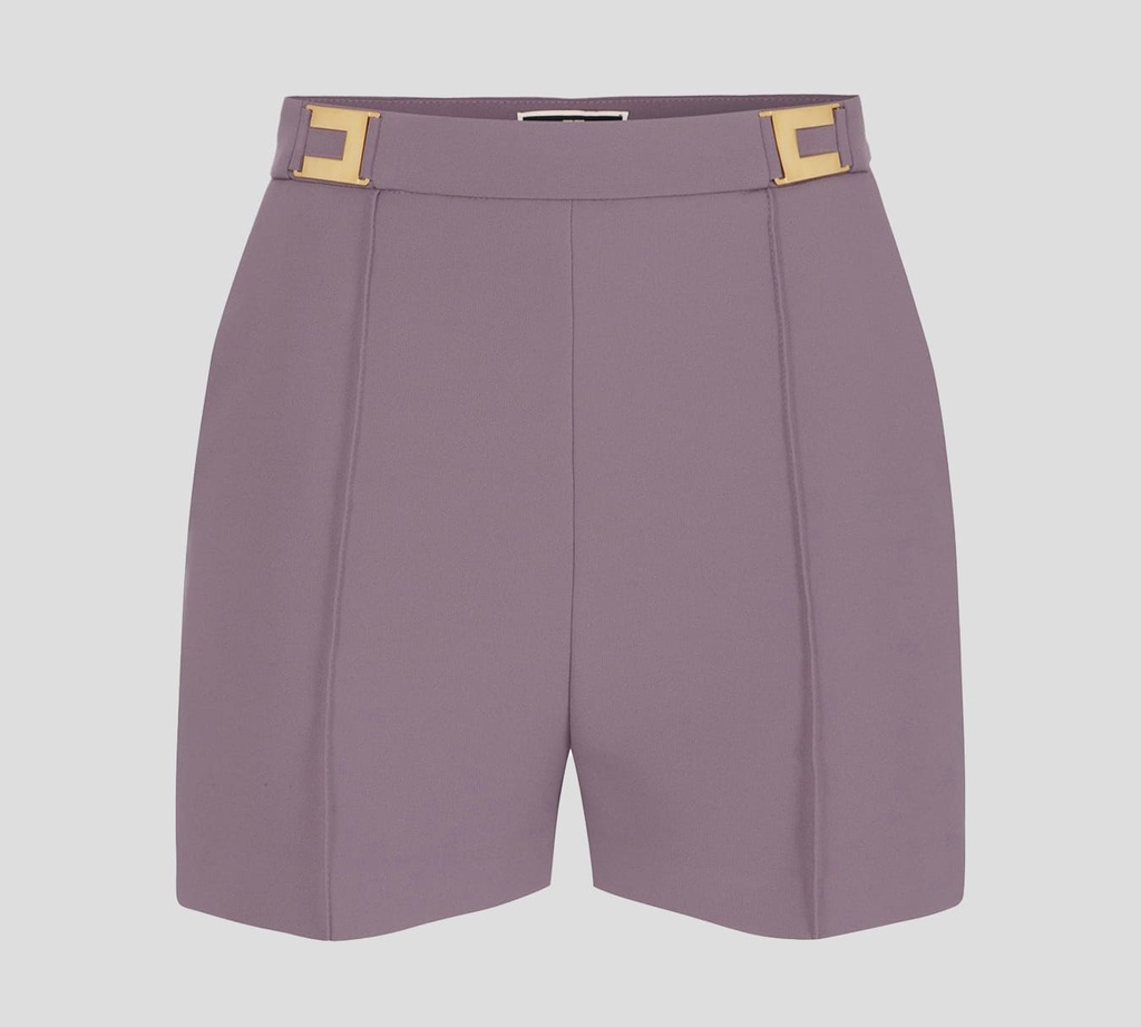 Elisabetta Franchi - SHORT PLISADO CON DOBLE BOLSILLO LATERAL