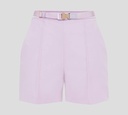 Elisabetta Franchi - SHORT BÁSICO PLISADO CON CINTURÓN