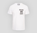 Moschino - FRANELA CUELLO REDONDO CON OSO Y LOGO ESTAMPADOS SOBRE EL PECHO