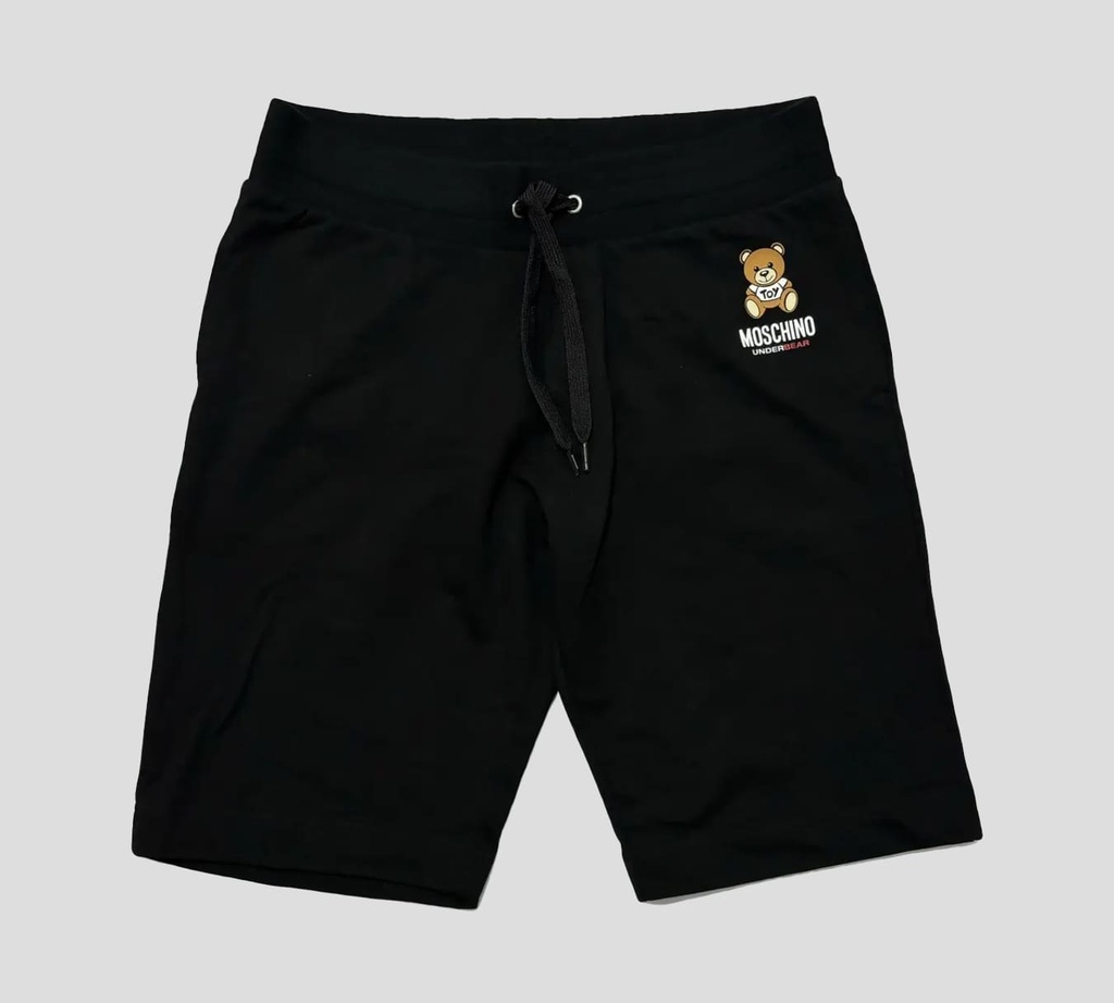 Moschino - SHORT DE ALGODÓN CON ESTAMPADO DE OSO