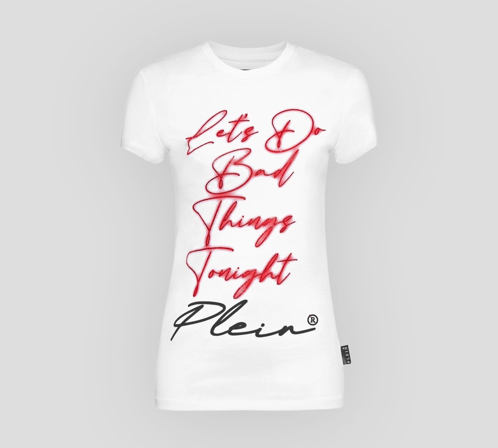 Philipp Plein - FRANELA CUELLO REDONDO CON ESTAMPADO DE LETTERING