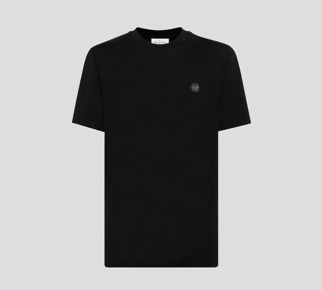 Philipp Plein - FRANELA CUELLO REDONDO CON PEDRERÍA SOBRE LA ESPALDA