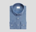 Xacus - CAMISA TEXTURIZADA CON CUELLO FRANCÉS PEQUEÑO Y LISO