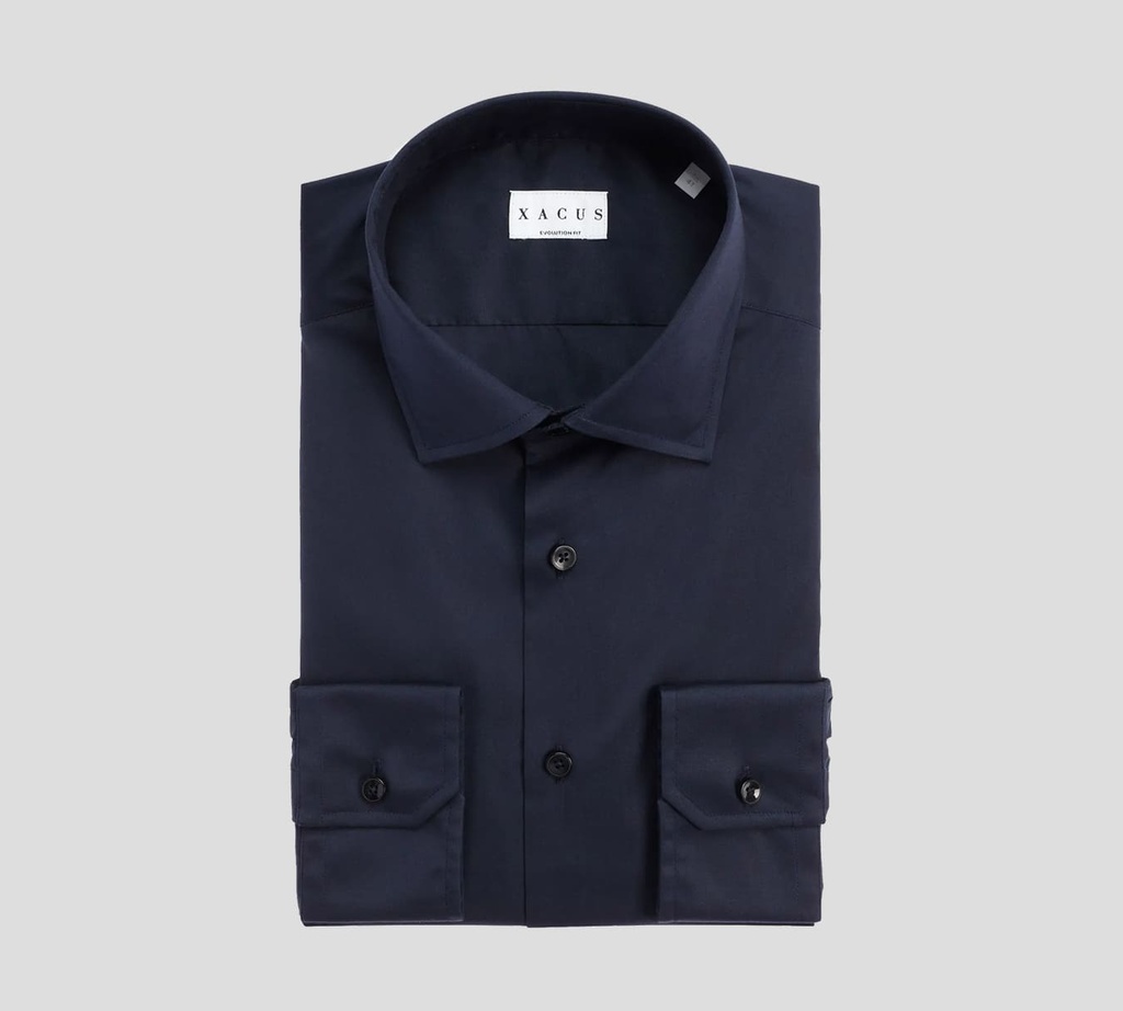 Xacus - CAMISA DE POPELINA CON CUELLO ITALIANO LISO