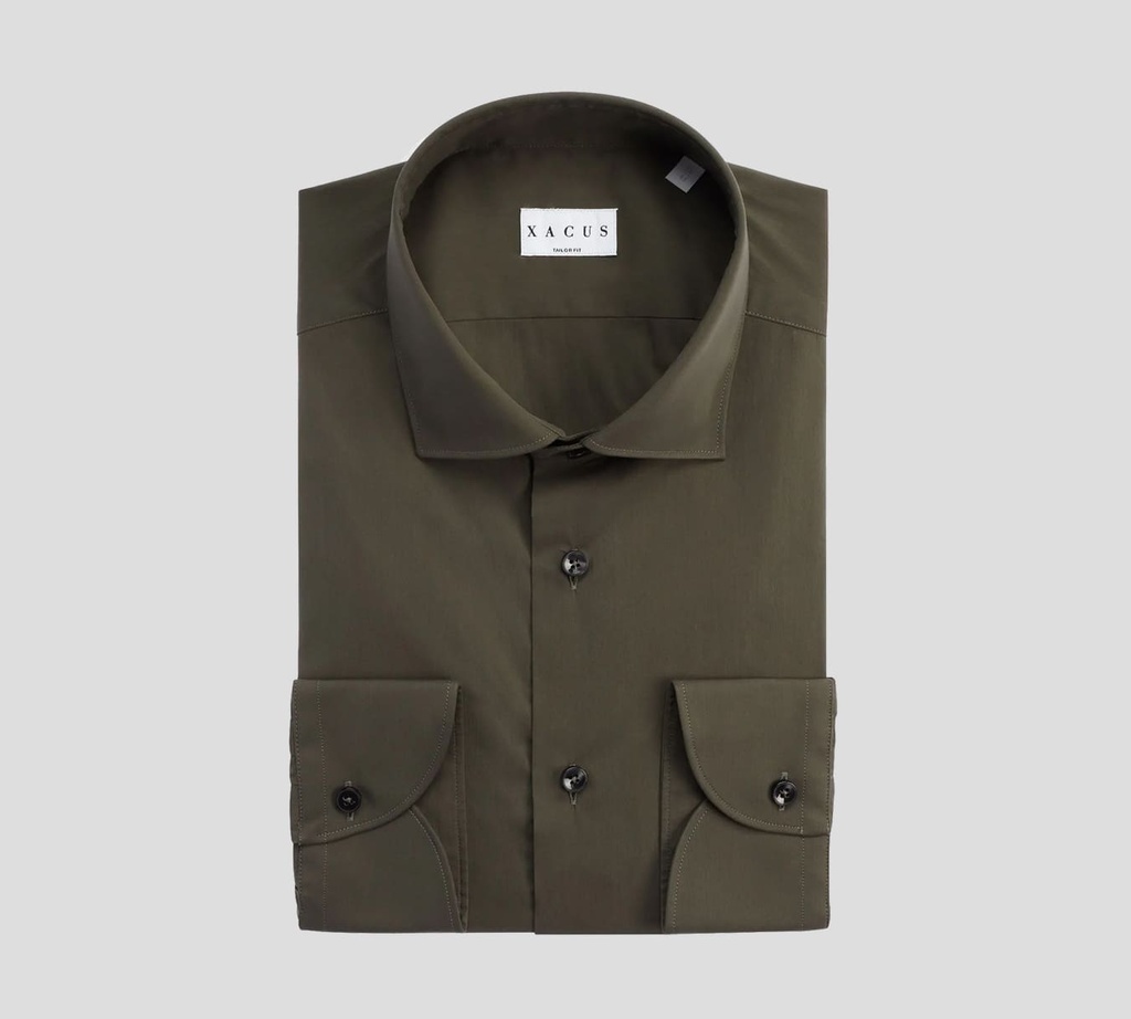 Xacus - CAMISA DE POPELINA CON CUELLO FRANCÉS PEQUEÑO Y LISO