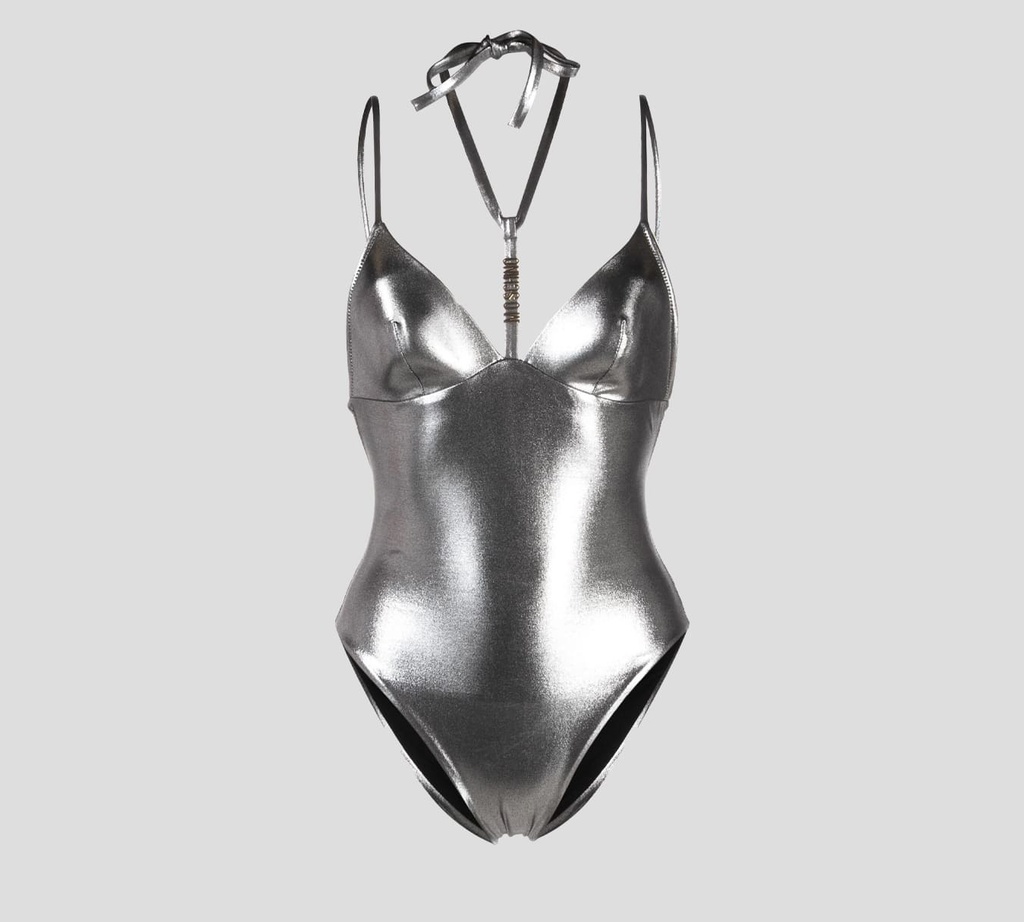 Moschino - TRAJE DE BAÑO ENTERO EN TELA METÁLICA