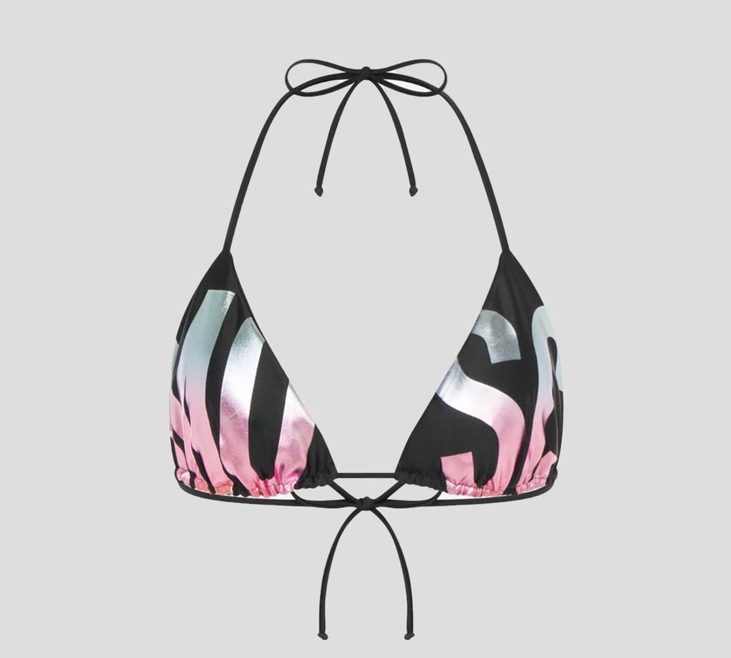 Moschino - TOP DE BIKINI ESTAMPADO CON LETRAS TORNASOL
