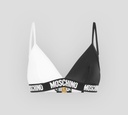 Moschino - TOP DE BIKINI BLACK & WHITE CON BANDA ELÁSTICA BAJO EL BUSTO