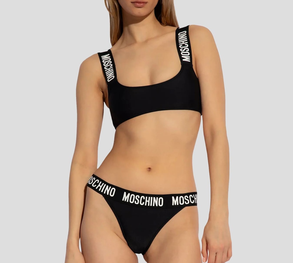 Moschino - TOP DE BIKINI CON BANDAS ELÁSTICAS SOBRE LOS HOMBROS