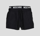 Moschino - SHORT DE PLAYA UNICOLOR CON DOBLE PRETINA