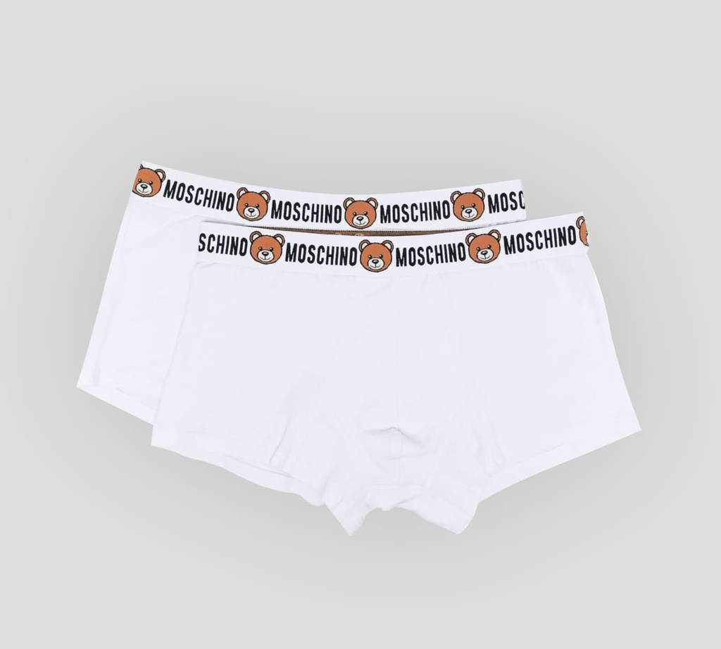 Moschino - BI PACK DE BOXER "BEAR" CON BANDA ELÁSTICA A LA CADERA