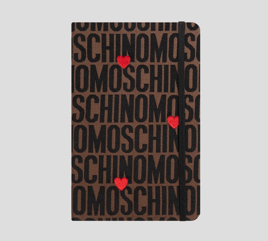 Moschino - LIBRETA DE HOJAS BLANCAS PARA NOTAS CON FUNDA