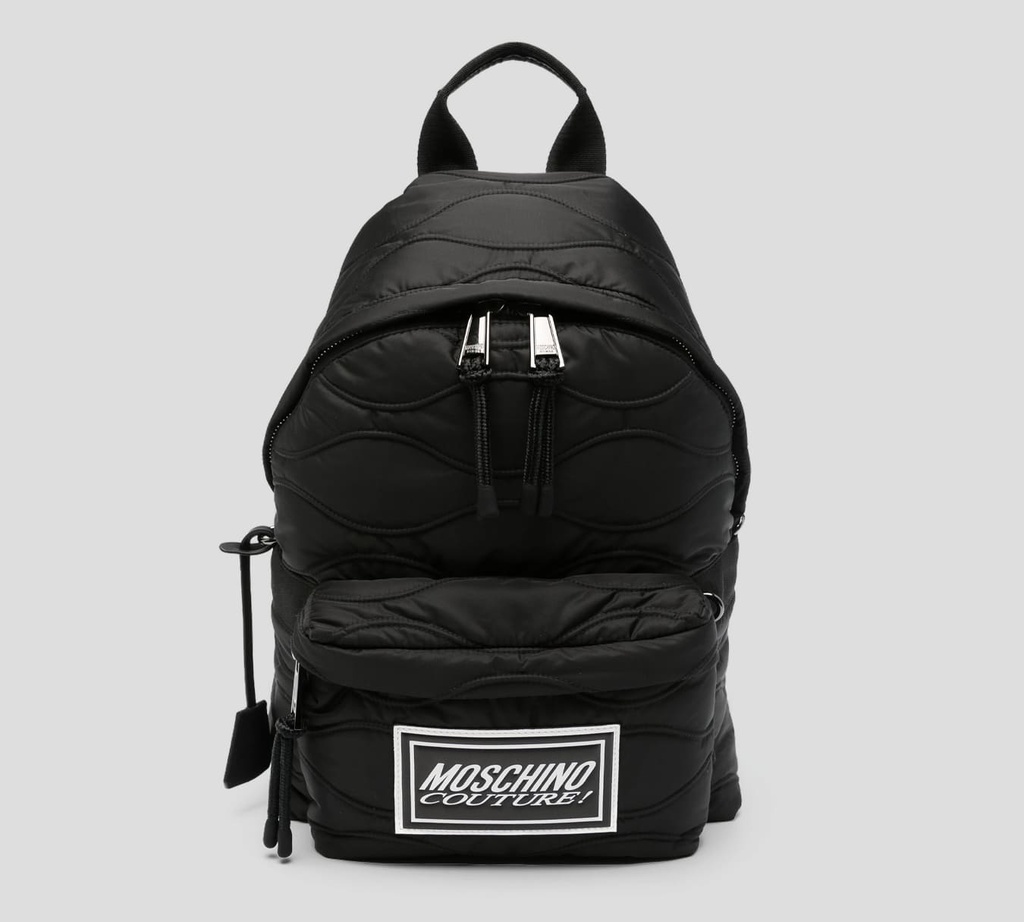 Moschino - MORRAL DE DOBLE COMPARTIMIENTO EN TELA IMPERMEABLE