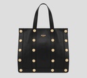 Moschino - CARTERA DE CUERO CON BOTONES DORADOS