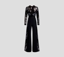 Elie Saab - JUMPSUIT DE LENTEJUELAS Y CINTURÓN CON ESCOTE PRONUNCIADO