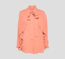 Elie Saab - BLUSA CON LAZO AL CUELLO Y VUELOS DE CAPA SOBRE LAS MANGAS