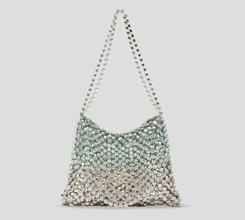 Elie Saab - CARTERA DE CRISTALES EN MALLA HONEY