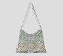 Elie Saab - CARTERA DE CRISTALES EN MALLA HONEY